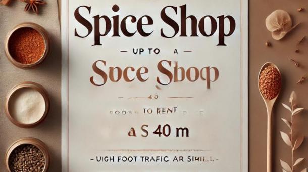 Looking to rent a space for a spice shop